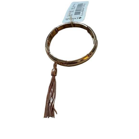 Gold Tone Tassel Stretch Bracelet New Dillard’s - Picture 1 of 4